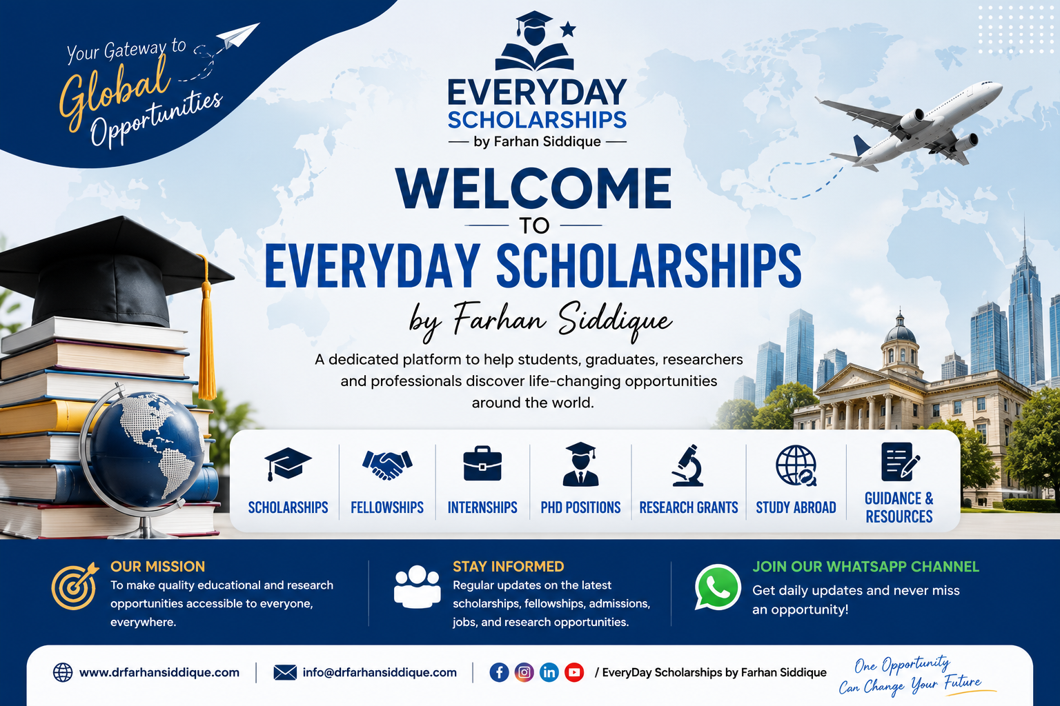 🚀 Welcome to Everyday Scholarships by Farhan Siddique